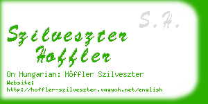 szilveszter hoffler business card