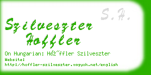 szilveszter hoffler business card